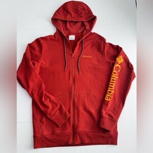 Columbia full zip Orange Hoodie sz M